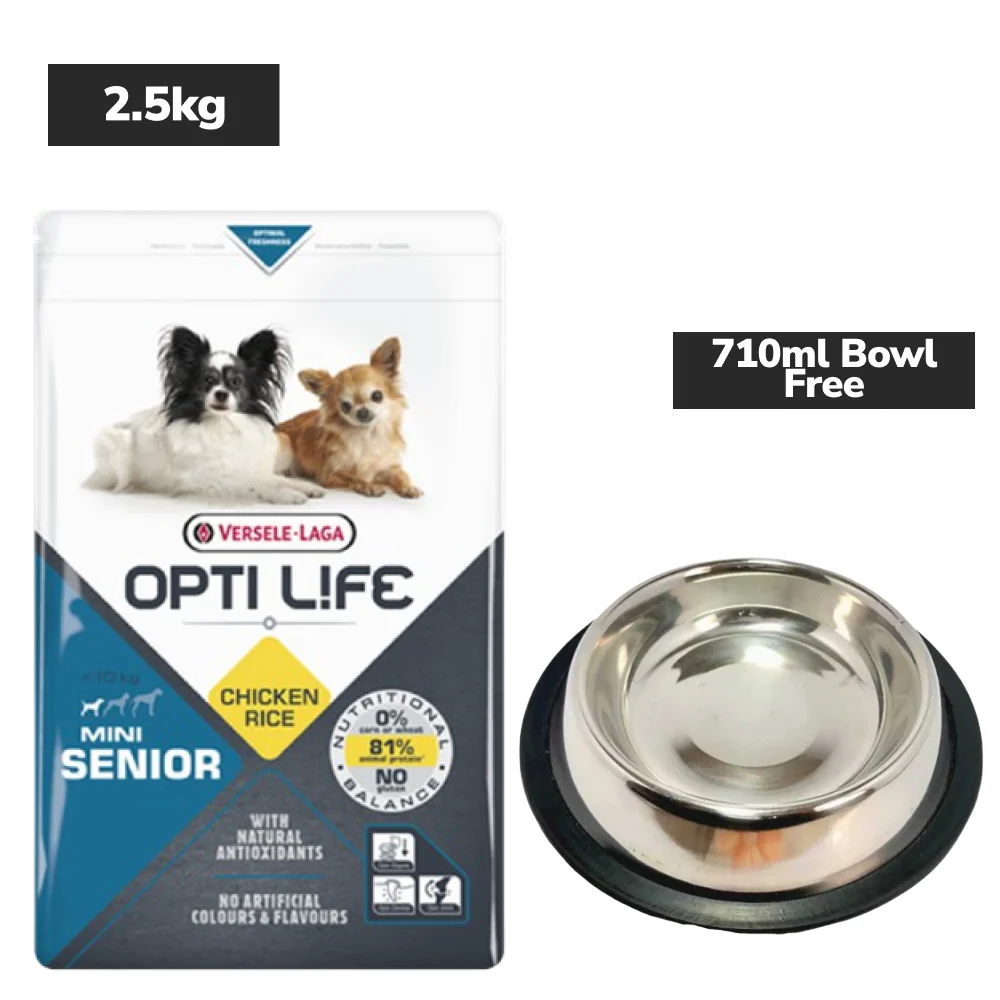 Versele Laga Opti Life Chicken & Rice Senior Mini Dog Dry Food - Image 2