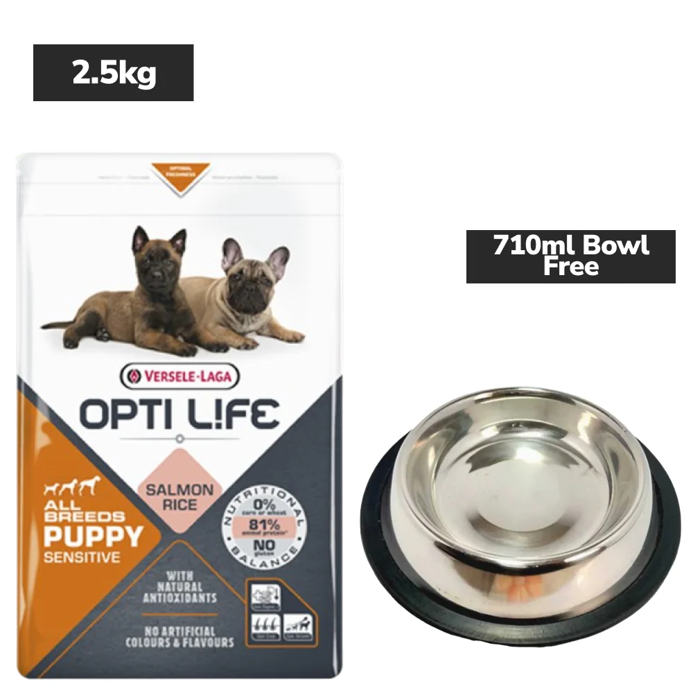 Versele Laga Opti Life Salmon & Rice Sensitive Puppy Dog Dry Food - Image 2