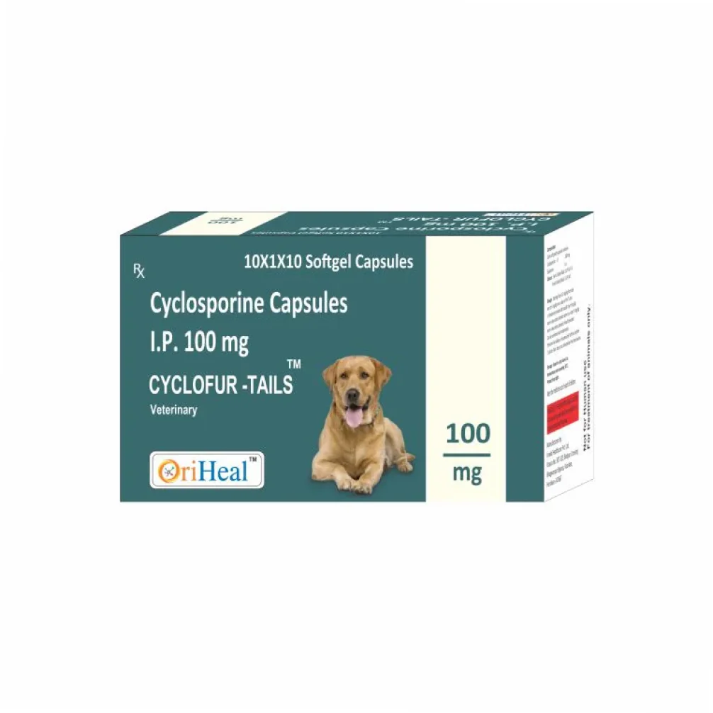 Oriheal Cyclofur Tail (Cyclosporine) 100mg Capsules for Dogs - Image 2
