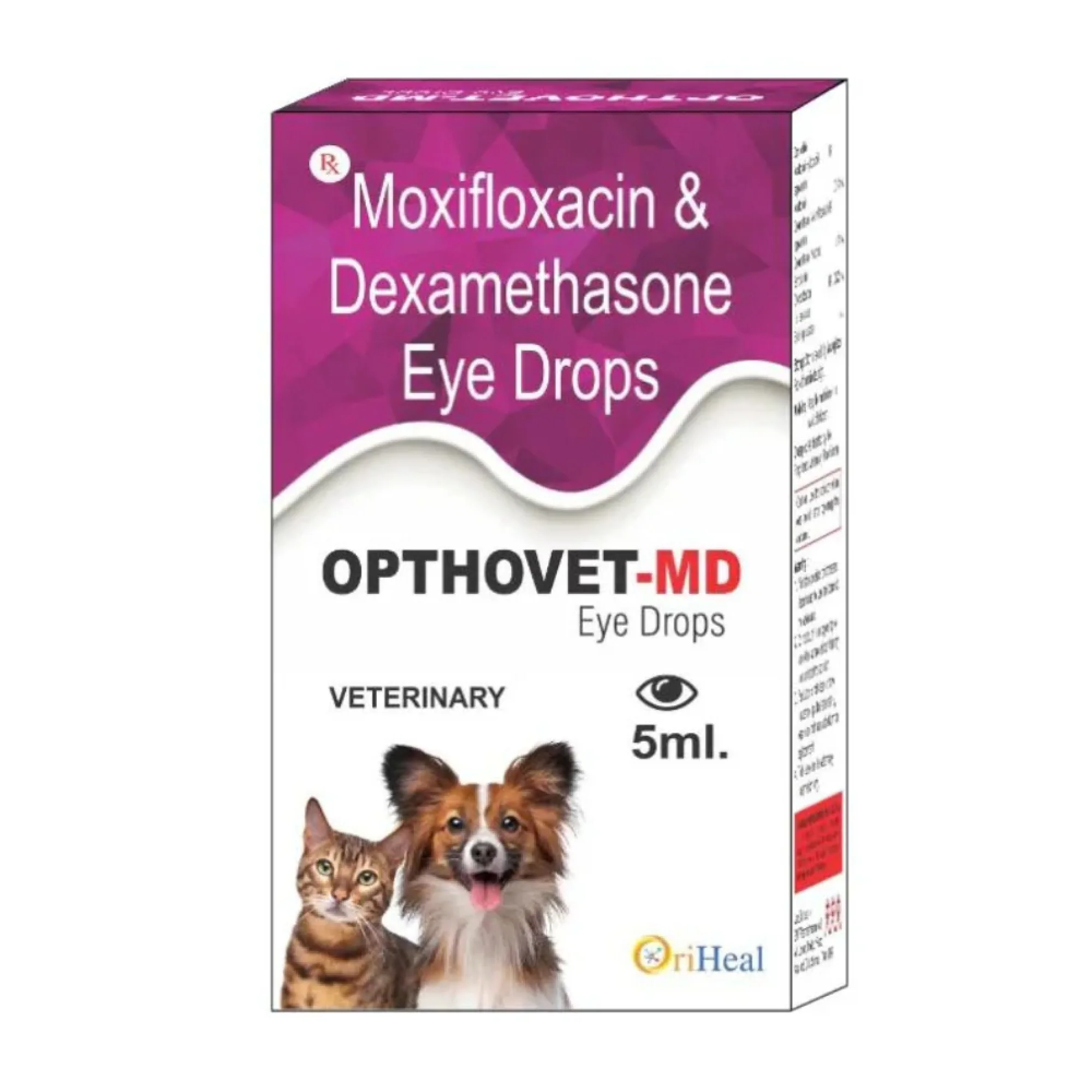 Oriheal Opthovet MD (Moxifloxacin & Dexamethasone) Eye Drops for Dogs and Cats