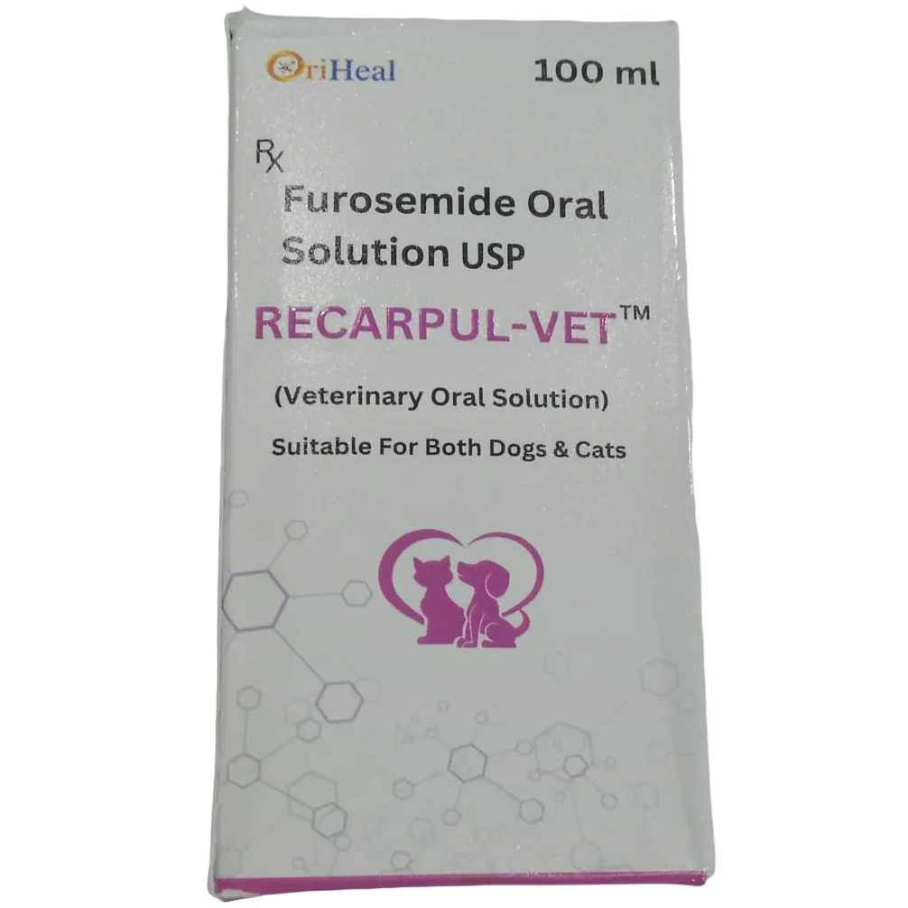 Oriheal Recarpul Vet Furosemide Oral Solution for Dogs and Cats 100ml - Image 2