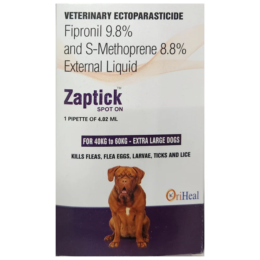 Oriheal Zaptick Spot On (Fipronil & S methoprene) for Dogs from 40 to 60kg