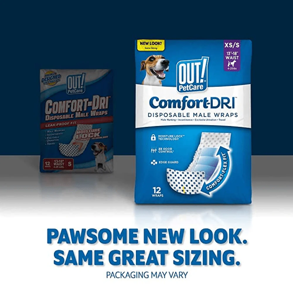 OUT! Disposable Diapers for Male Dog (33x46cm) - Image 4