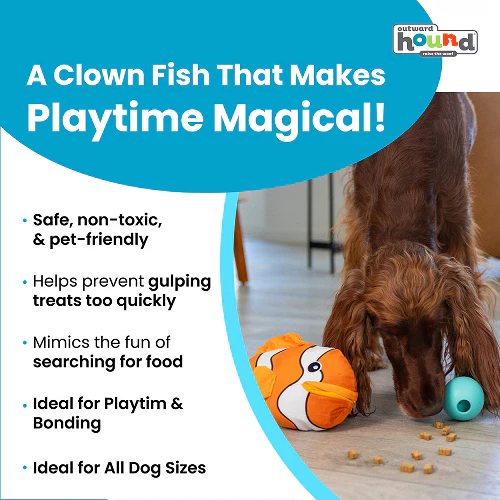 Outward Hound Big Mouth Clown Fish Plush Toy for Dogs (Orange) - Image 7
