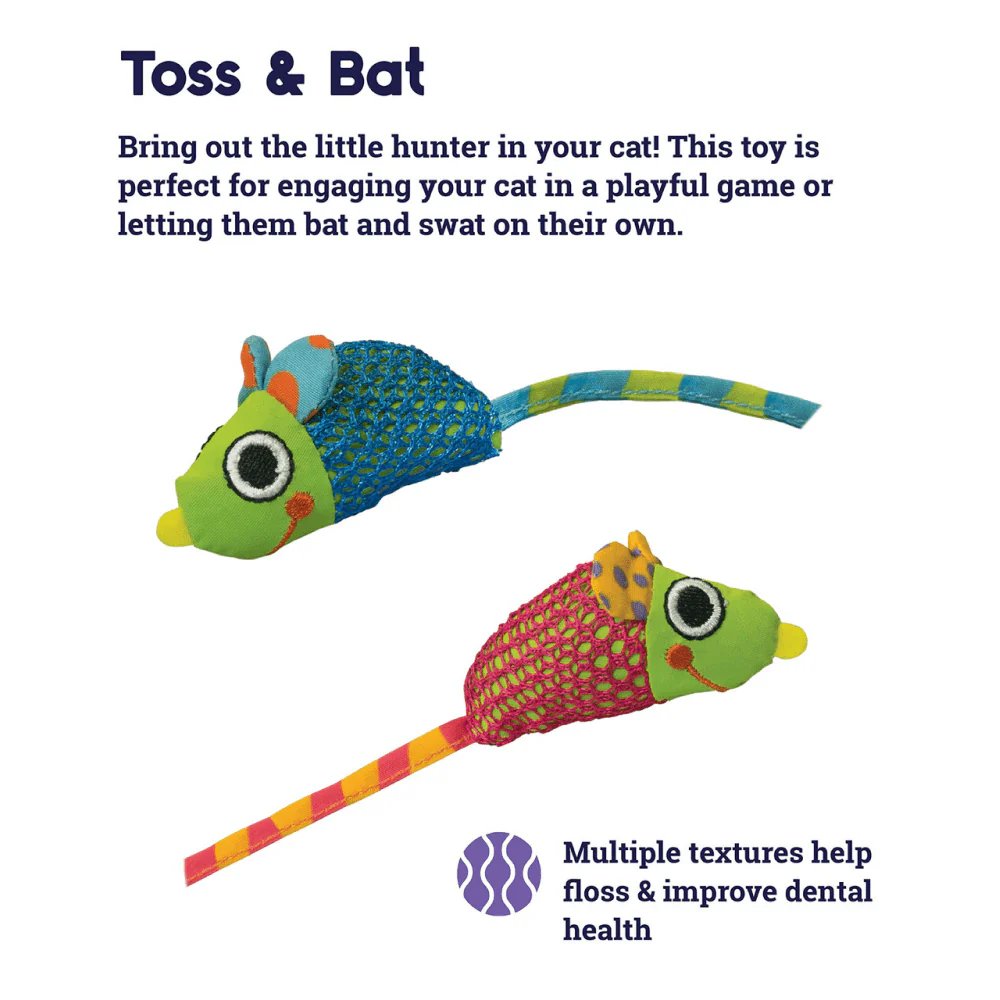 Petstages Hound Catnip Chew Mice Toy for Cats - Image 3