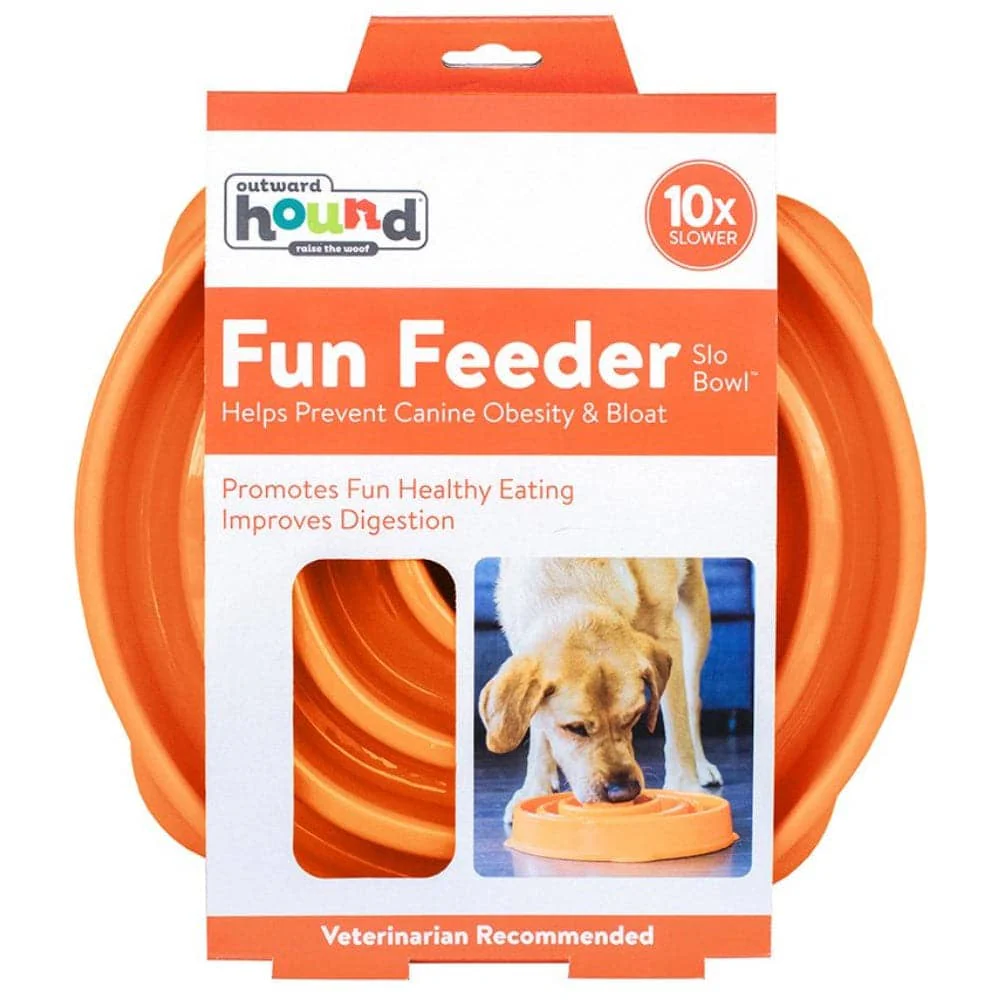 Outward Hound Fun/Slow Feeder for Dogs (Orange) - Image 3