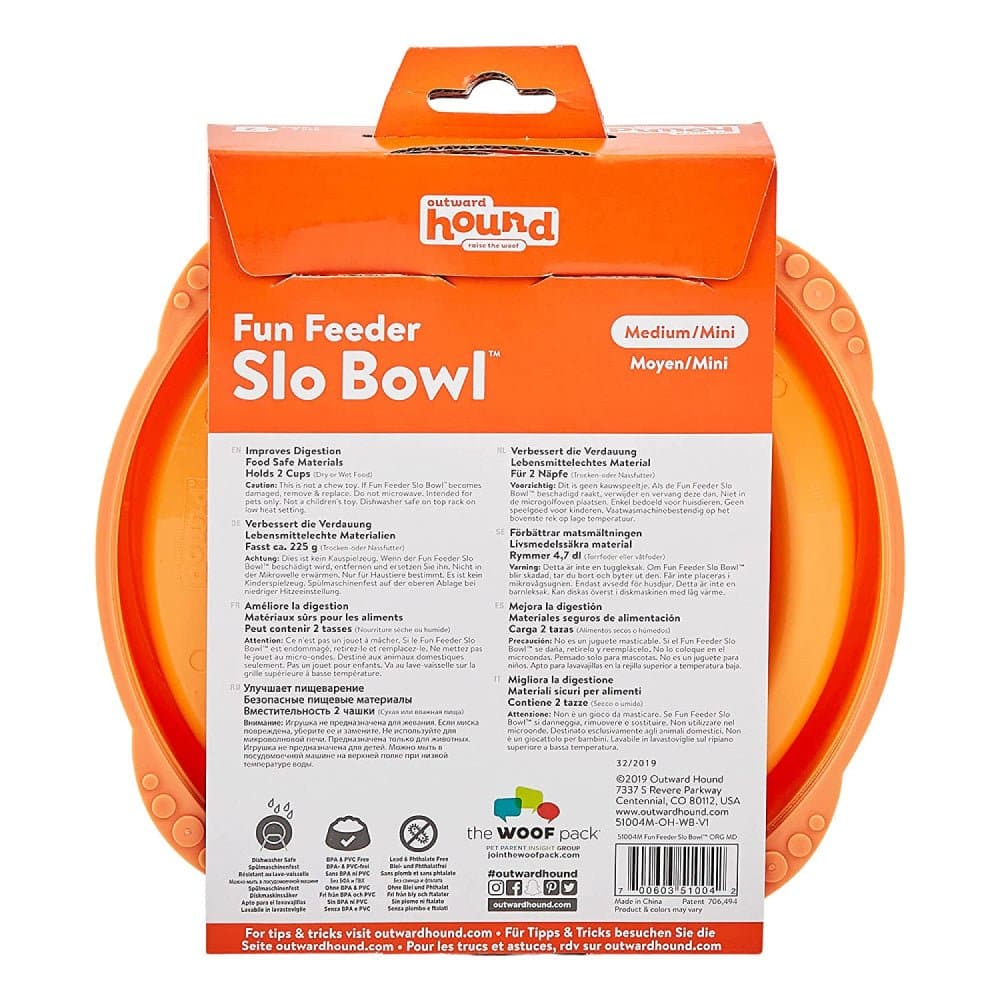 Outward Hound Fun/Slow Feeder for Dogs (Orange) - Image 4