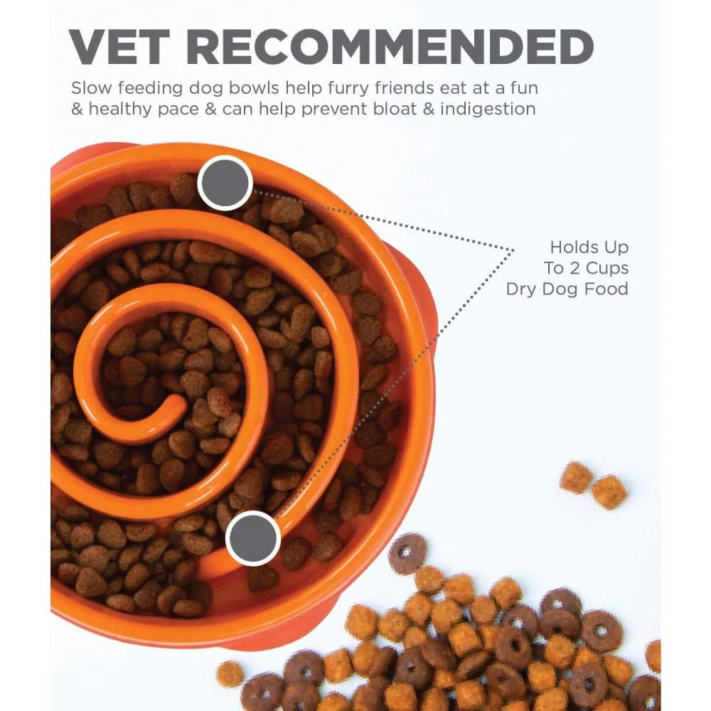 Outward Hound Fun/Slow Feeder for Dogs (Orange) - Image 5