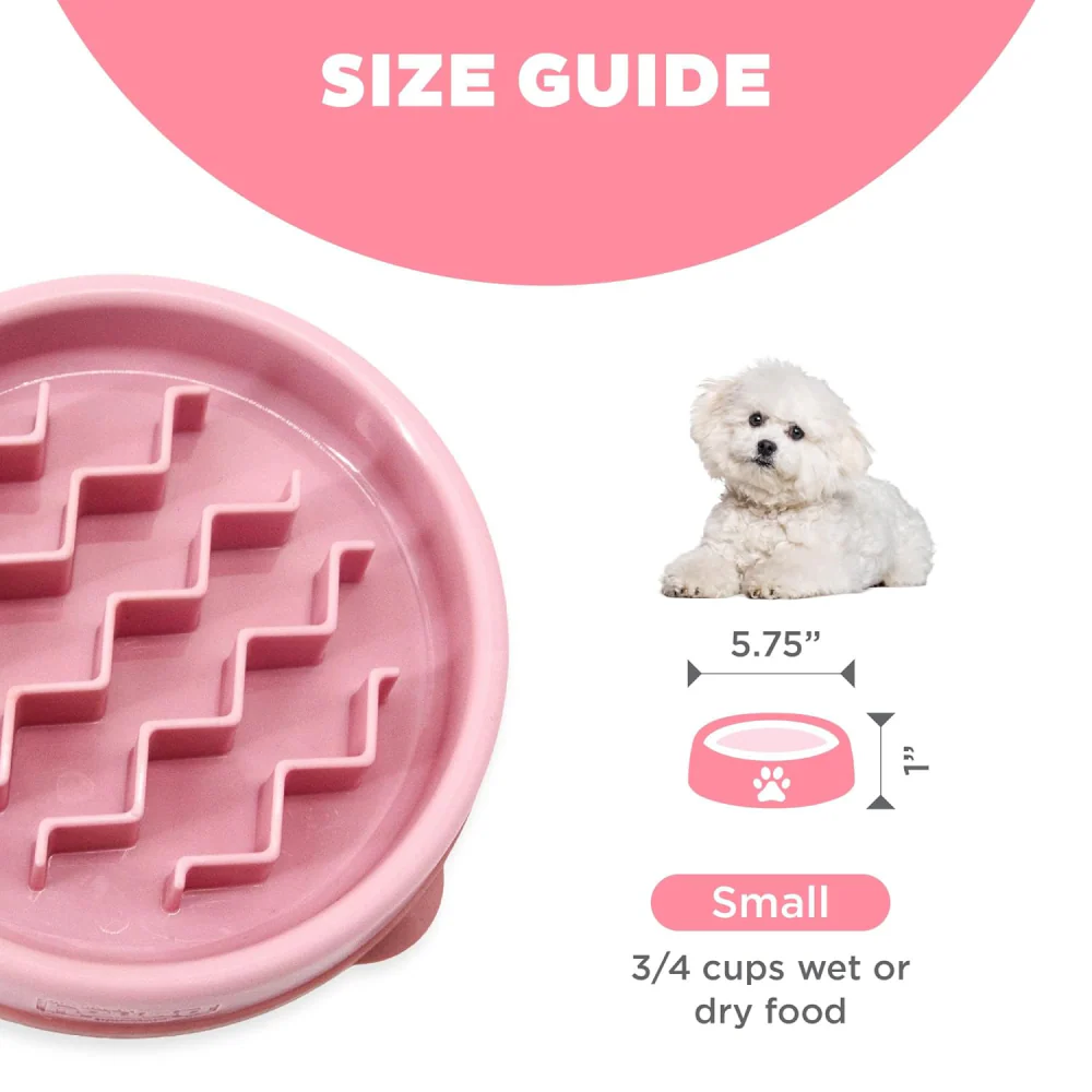 Outward Hound Fun Feeder Slow Feeder Bowl for Dogs (Pink) - Image 2