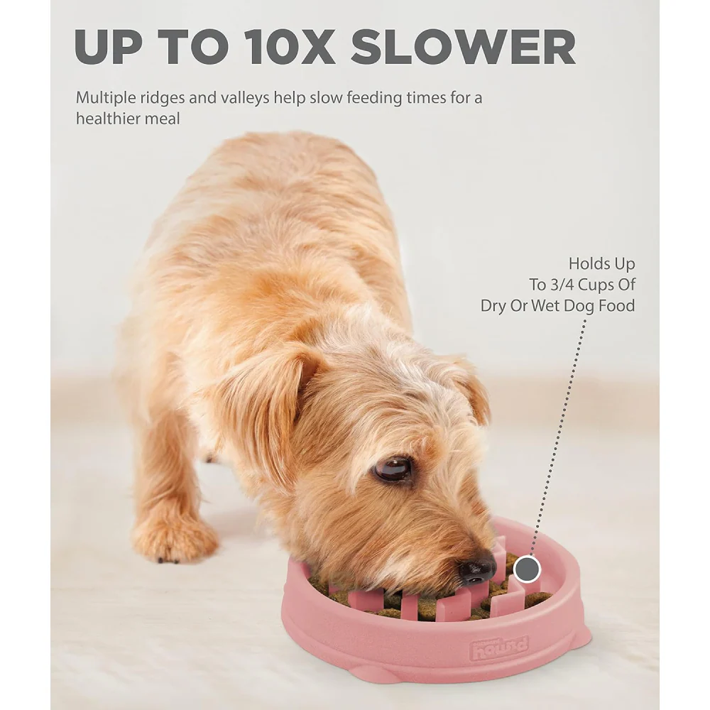 Outward Hound Fun Feeder Slow Feeder Bowl for Dogs (Pink) - Image 3