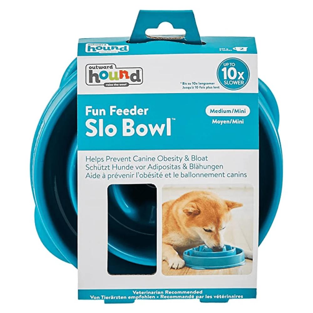 Outward Hound Fun/Slow Feeder for Dogs (Green Blue) - Image 2