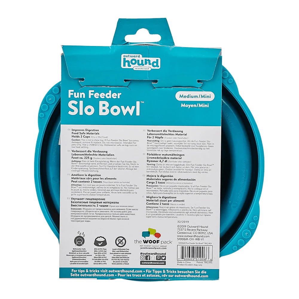 Outward Hound Fun/Slow Feeder for Dogs (Teal) - Image 3