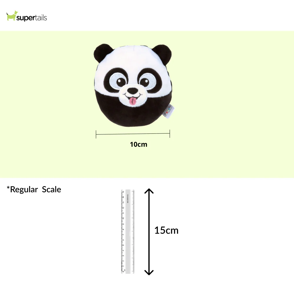 Outward Hound Giggly Gooberz Panda Toy for Dogs (Black/White) - Image 2