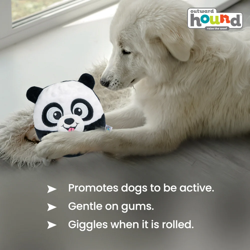 Outward Hound Giggly Gooberz Panda Toy for Dogs (Black/White) - Image 7