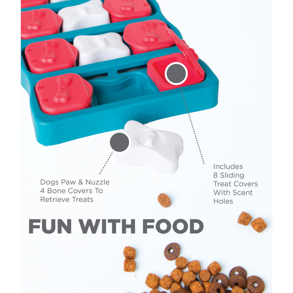 Outward Hound Nina Ottosson Brick Game for Dogs (Blue Level 2 Intermediate) | For Medium Chewers - Image 4