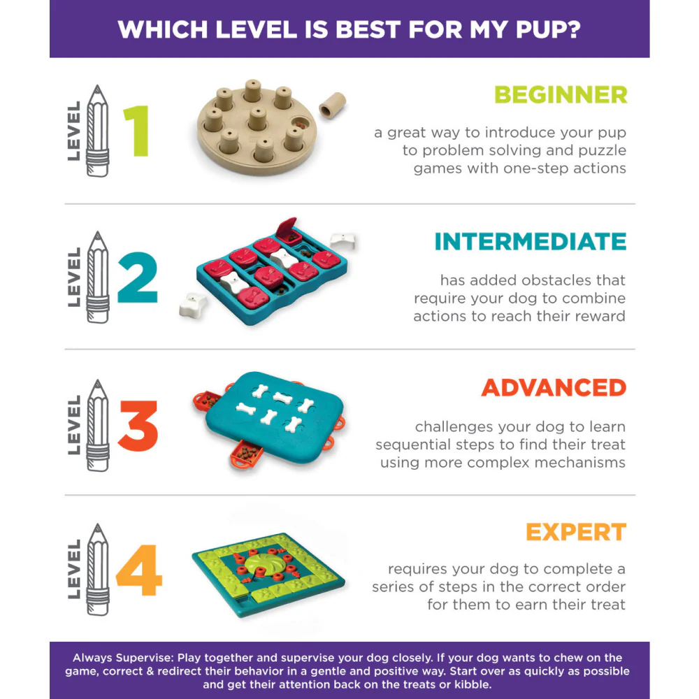 Outward Hound Nina Ottosson Brick Game for Dogs (Blue Level 2 Intermediate) | For Medium Chewers - Image 6