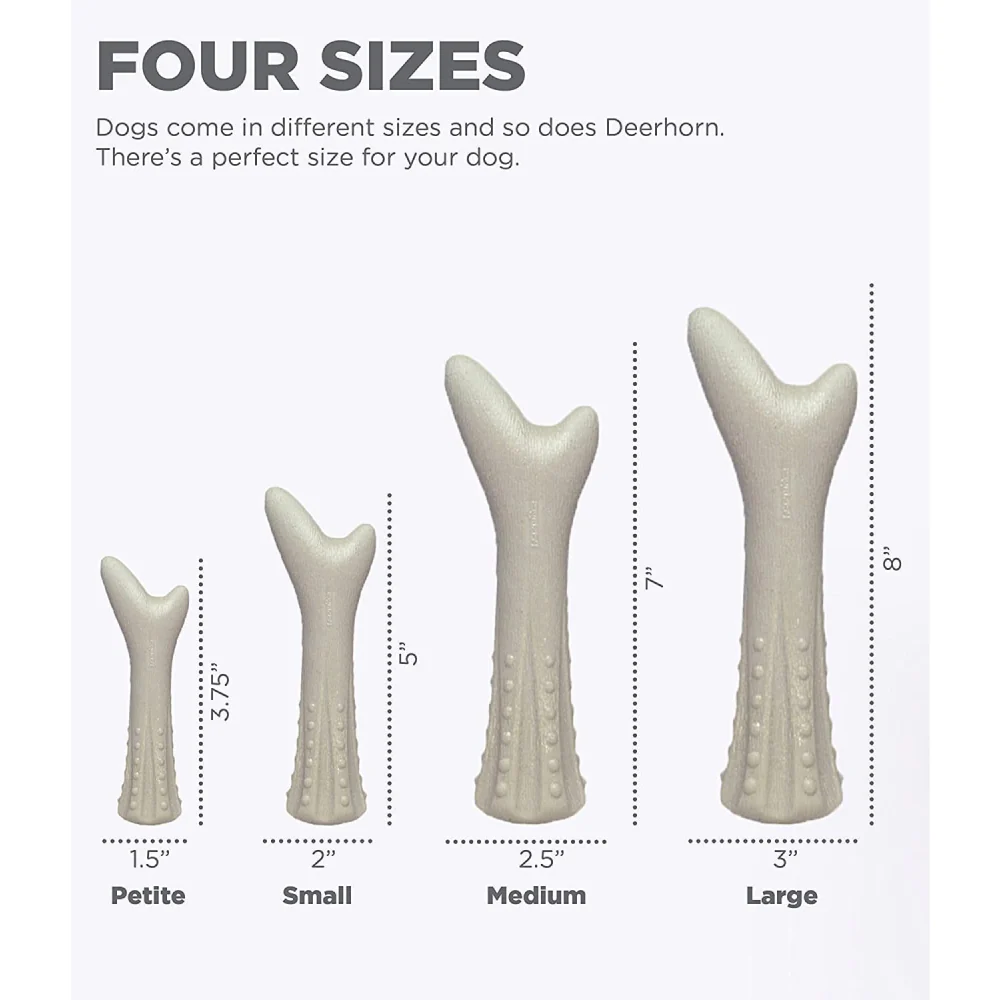Outward Hound Petstages Deerhorn Durable Chew Toy for Dogs (White) - Image 5