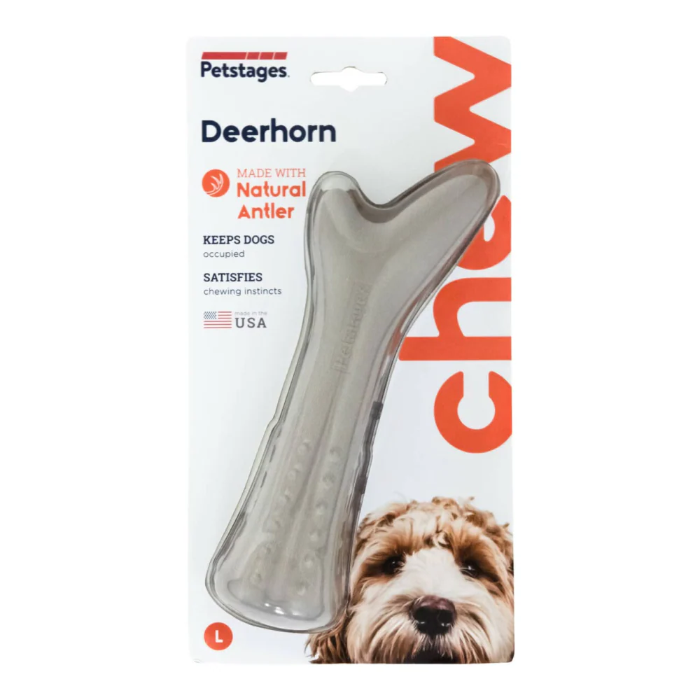 Outward Hound Petstages Deerhorn Durable Chew Toy for Dogs (White) - Image 7