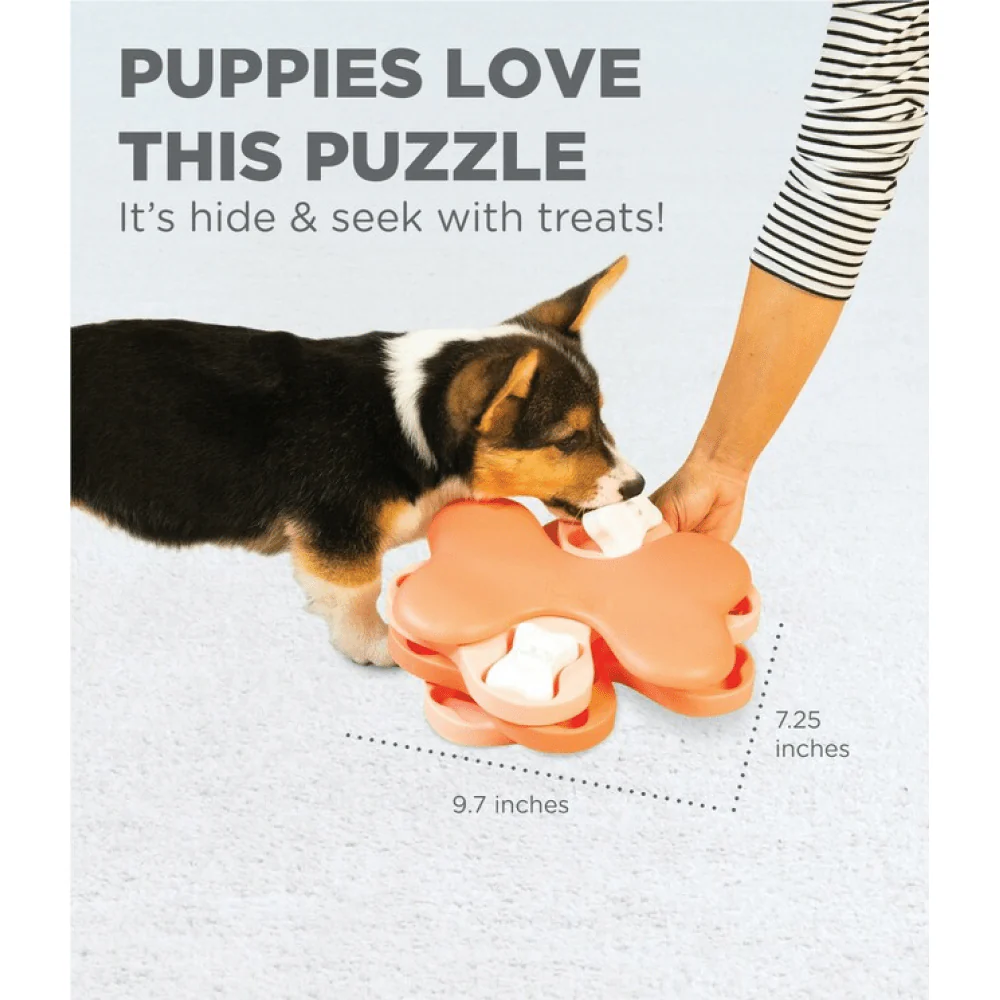 Outward Hound Puppy Tornado Interactive Treat Dispensing Toy (Pink level 2 Intermediate) - Image 4