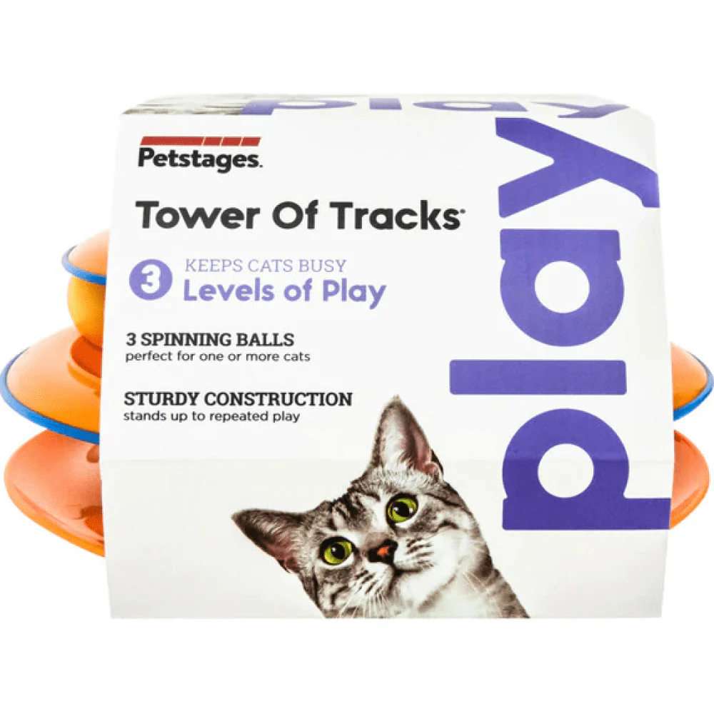 Petstages Tower of Track Three Level Active Toy for Cats (Orange) - Image 8