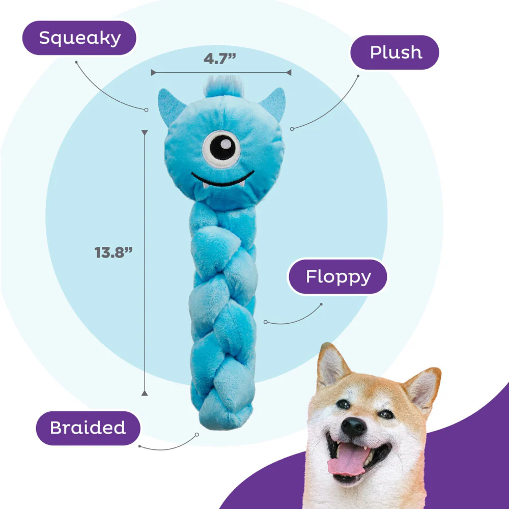 Outward Hound Twistiez Monster Toy for Dogs (Blue) - Image 4