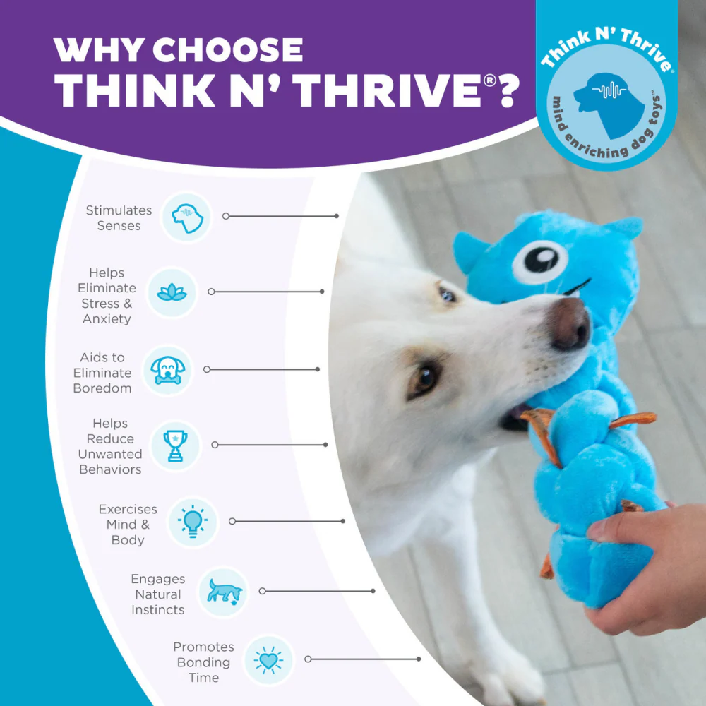 Outward Hound Twistiez Monster Toy for Dogs (Blue) - Image 7