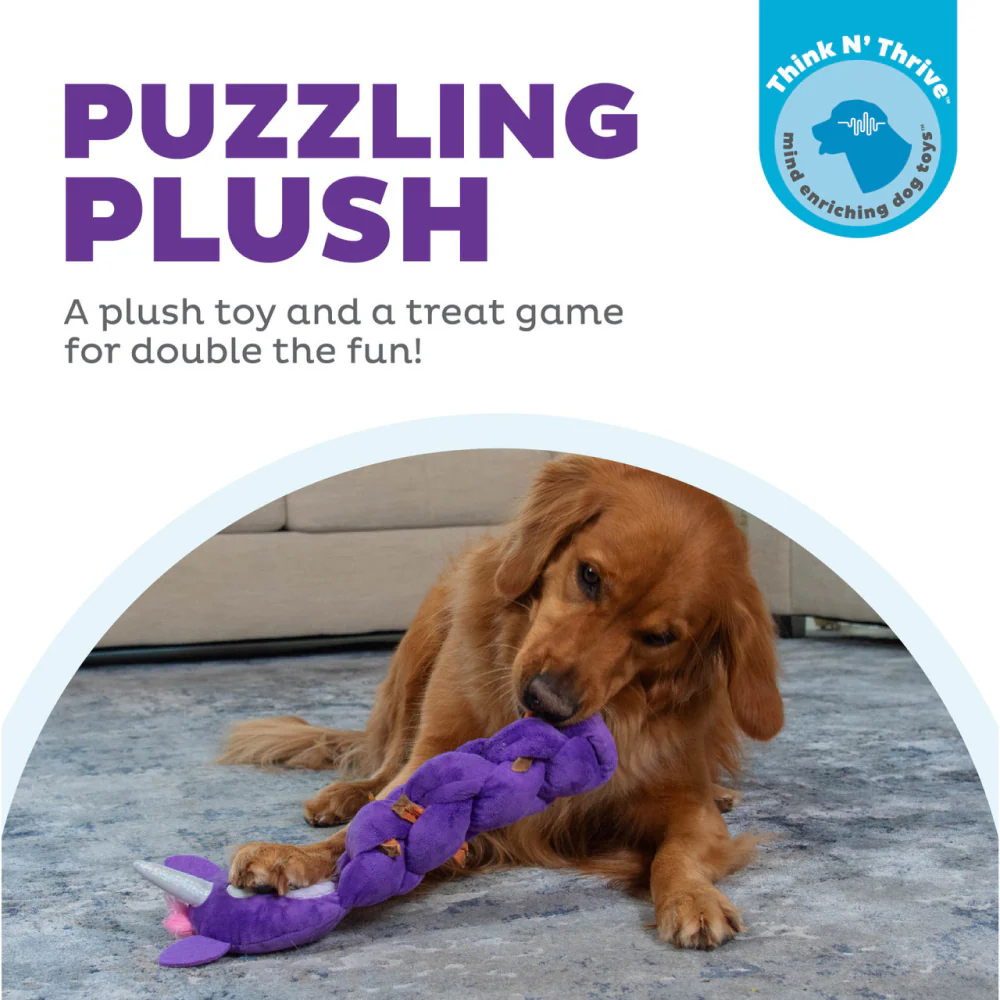 Outward Hound Twistiez Unicorn Toy for Dogs (Purple) - Image 5