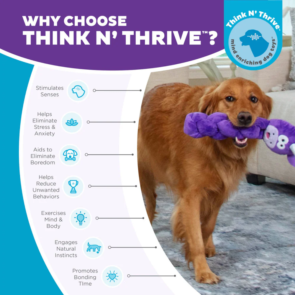 Outward Hound Twistiez Unicorn Toy for Dogs (Purple) - Image 7