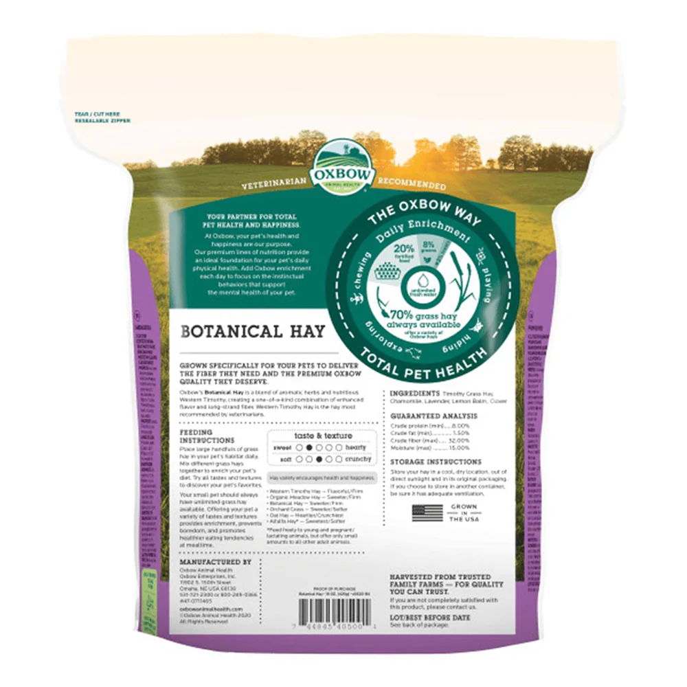 Oxbow Botanical Hay Dry Food for Rabbits and Guinea Pigs - Image 3