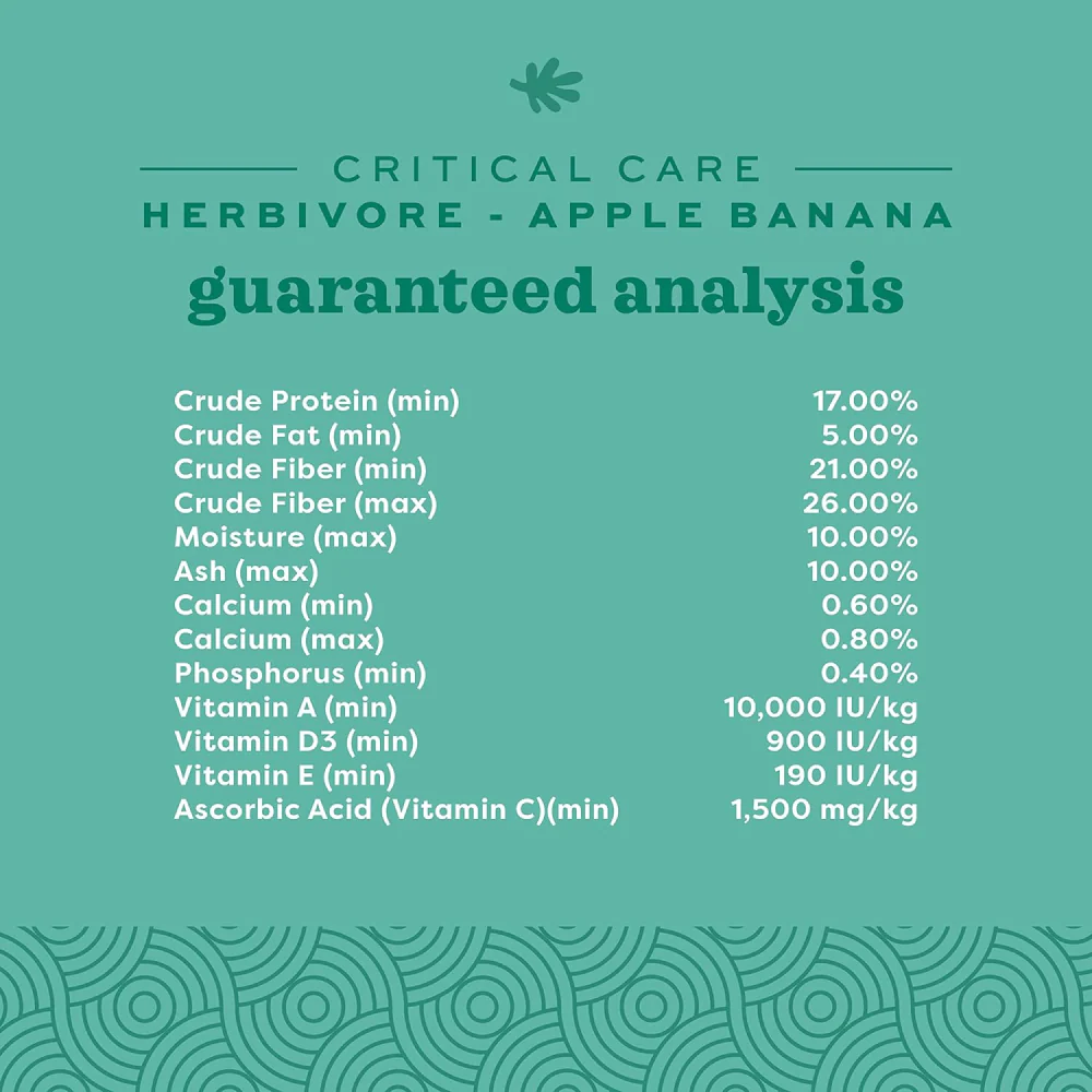 Oxbow Critical Care Apple and Banana Herbivore Dry Food for Rabbits and Guinea Pigs - Image 4