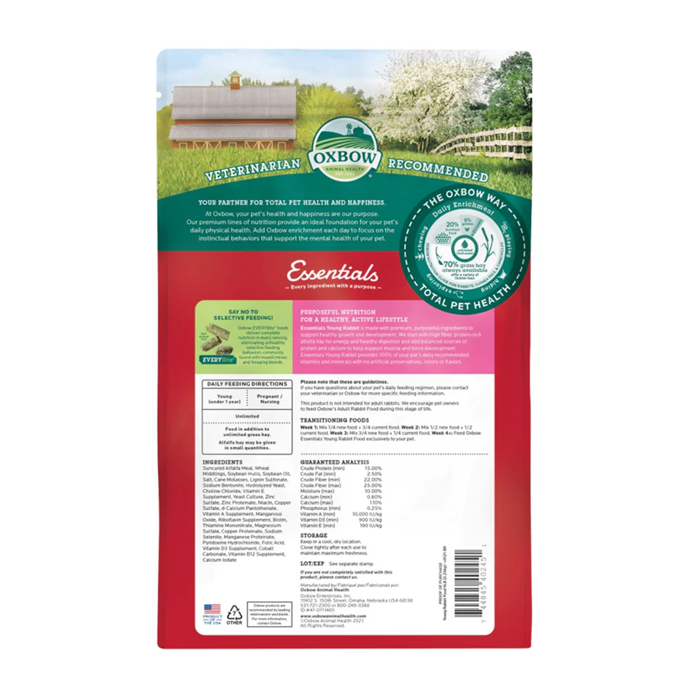Oxbow Essentials Dry Food for Young Rabbits - Image 3