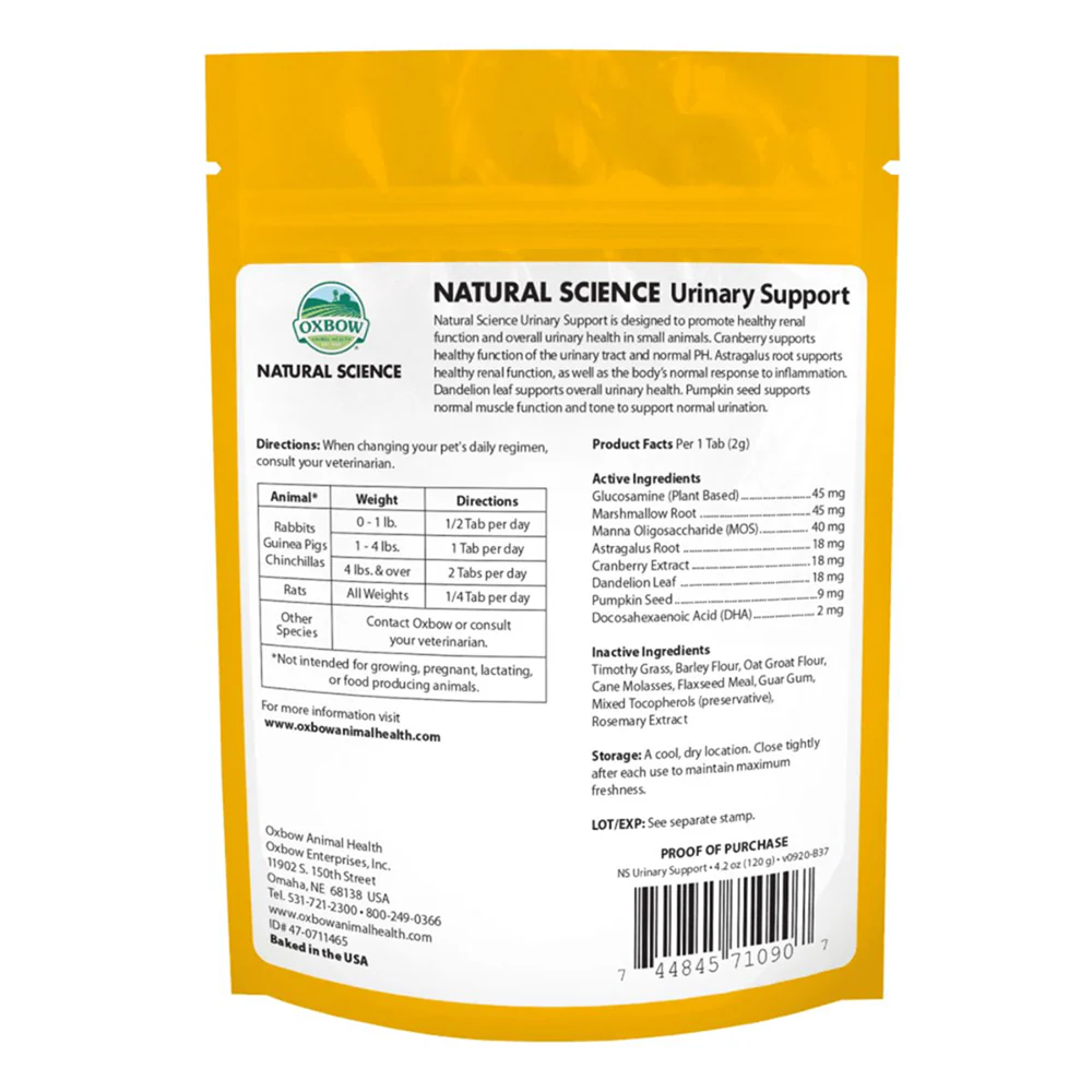 Oxbow Natural Science Urinary Support Supplement for Rabbits and Guinea Pigs - Image 5