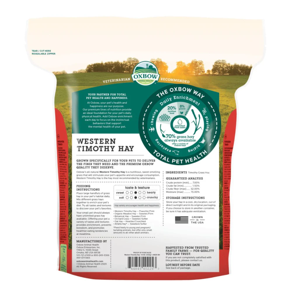 Oxbow Western Timothy Hay Dry Food for Rabbits and Guinea Pigs - Image 7