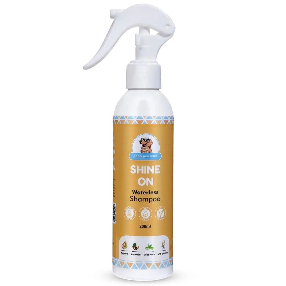 Papa Pawsome Shine On Waterless Shampoo and Braided Rope Ball for Dogs - Image 9