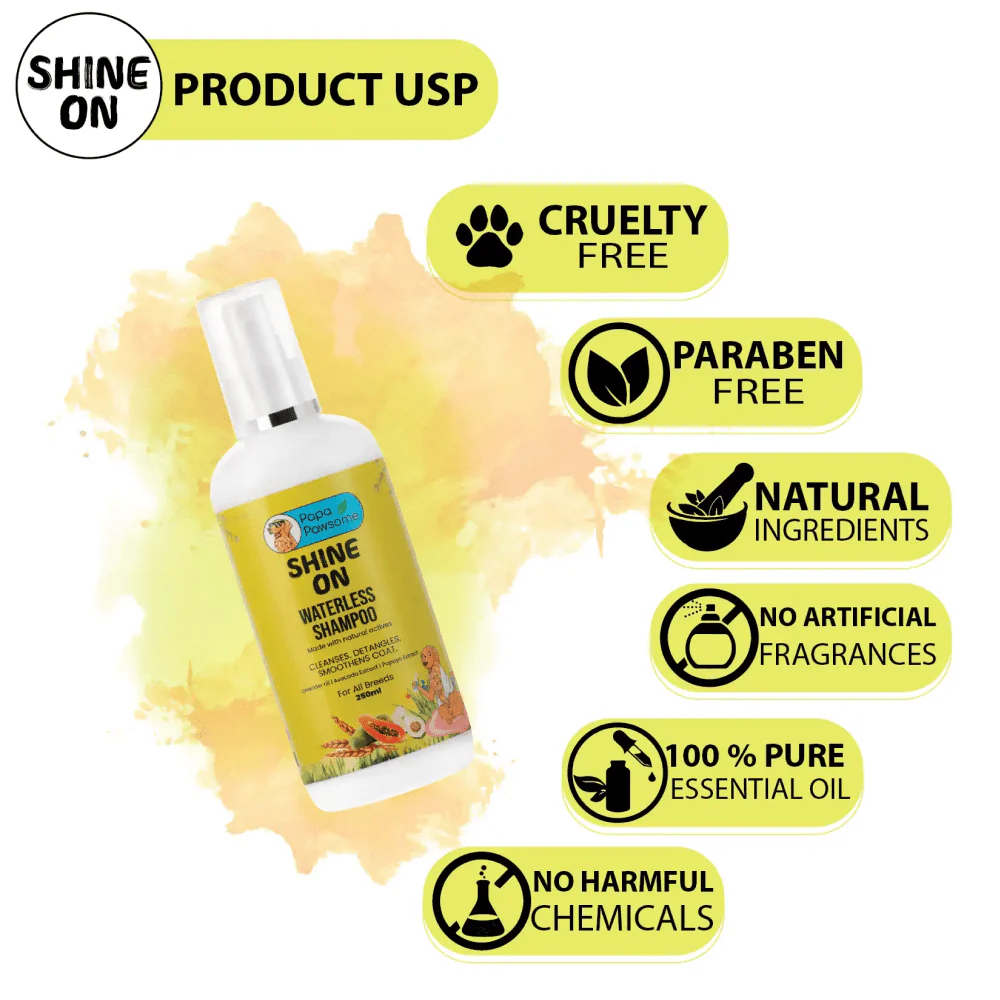 Papa Pawsome Shine On Waterless Shampoo for Dogs - Image 6