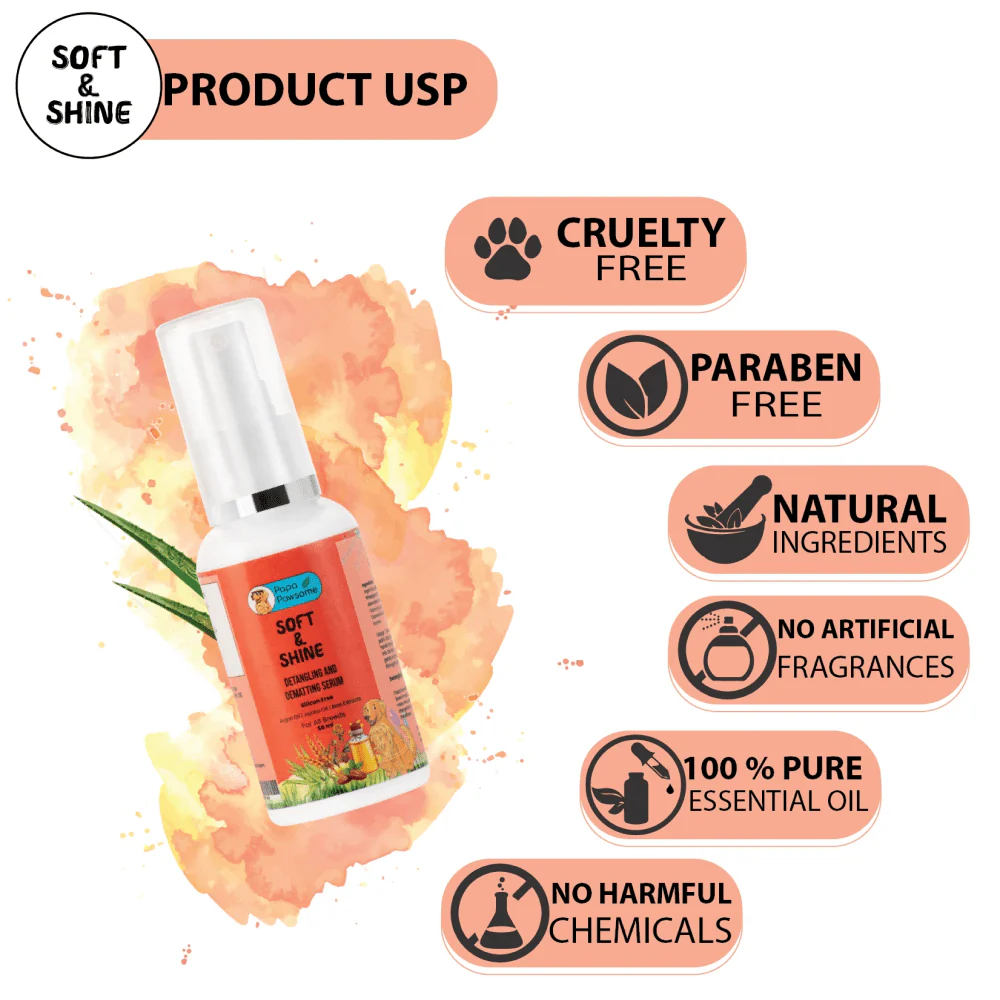 Papa Pawsome Soft & Shine Detangling Fur Serum for Dogs - Image 5