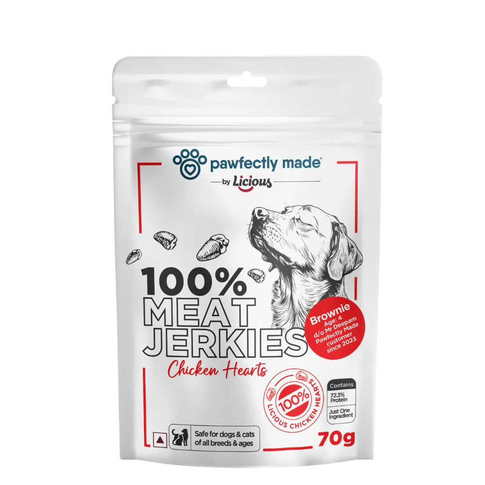 Pawfectly Made By Licious Dehydrated Chicken Heart and Feet Jerky Dog Treat Combo - Image 2