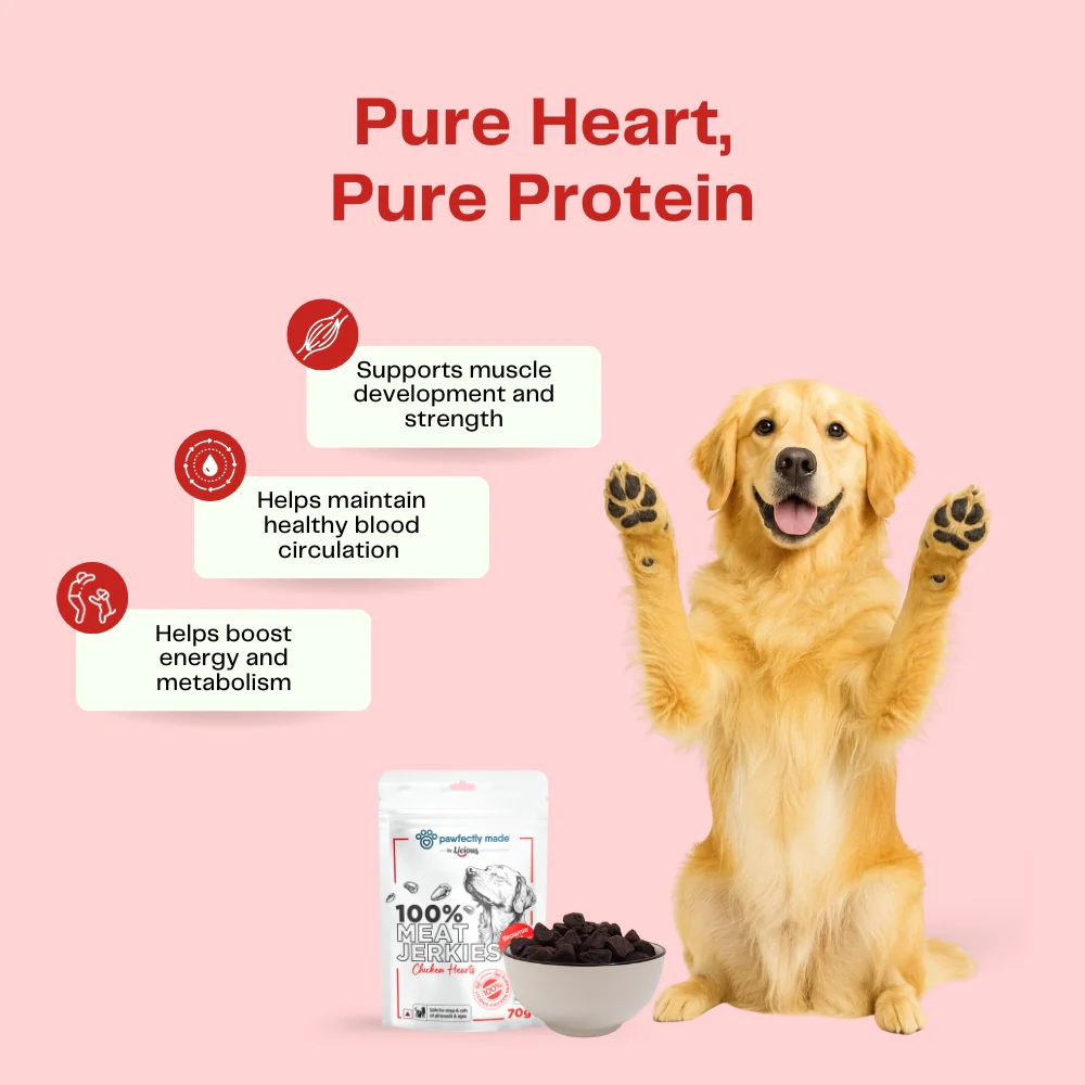 Pawfectly Made By Licious Dehydrated Chicken Heart and Feet Jerky Dog Treat Combo - Image 3