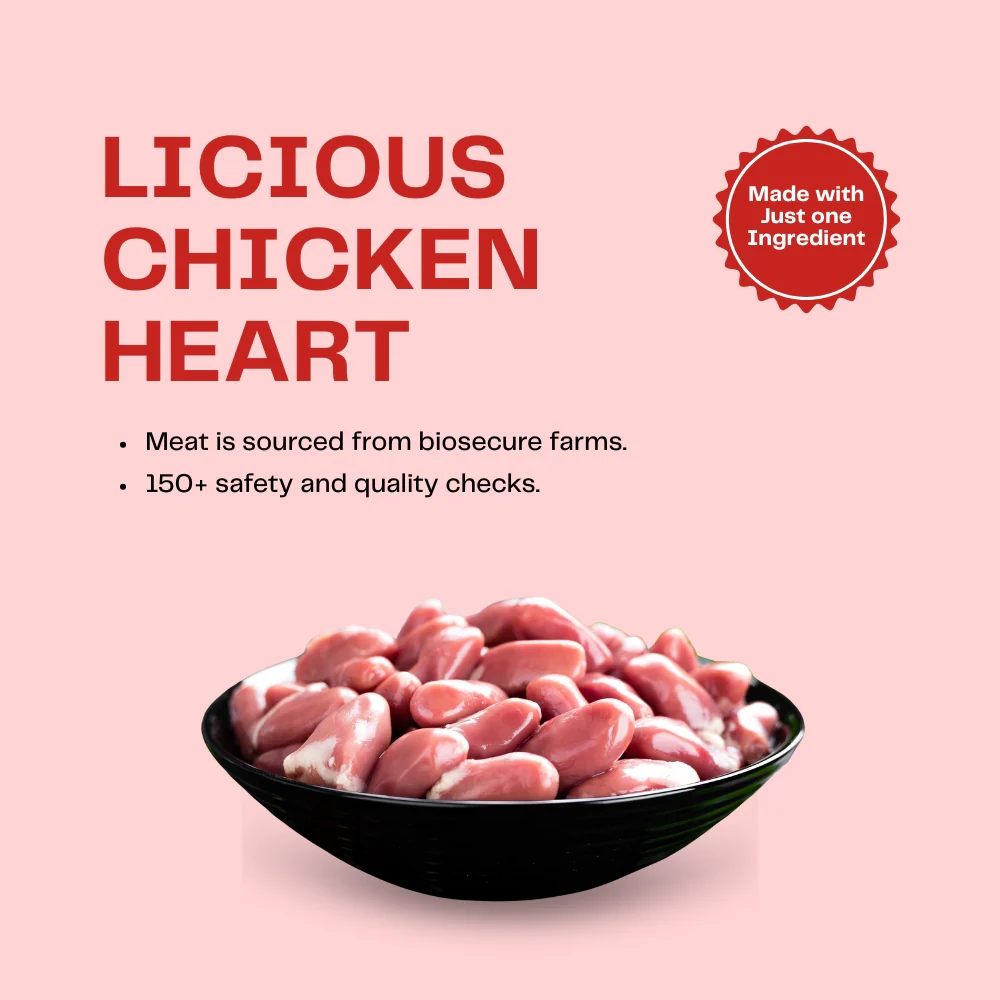 Pawfectly Made By Licious Dehydrated Chicken Heart and Feet Jerky Dog Treat Combo - Image 4