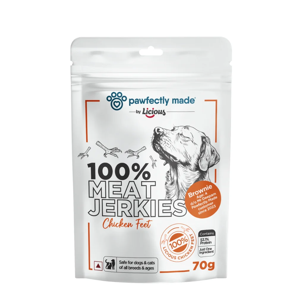Pawfectly Made By Licious Dehydrated Chicken Heart and Feet Jerky Dog Treat Combo - Image 7