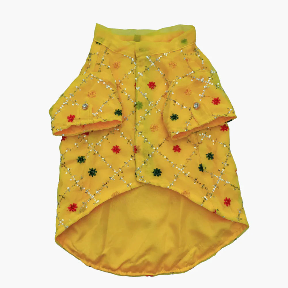 Pawgypets Festive Shirt for Dogs (Yellow) - Image 4