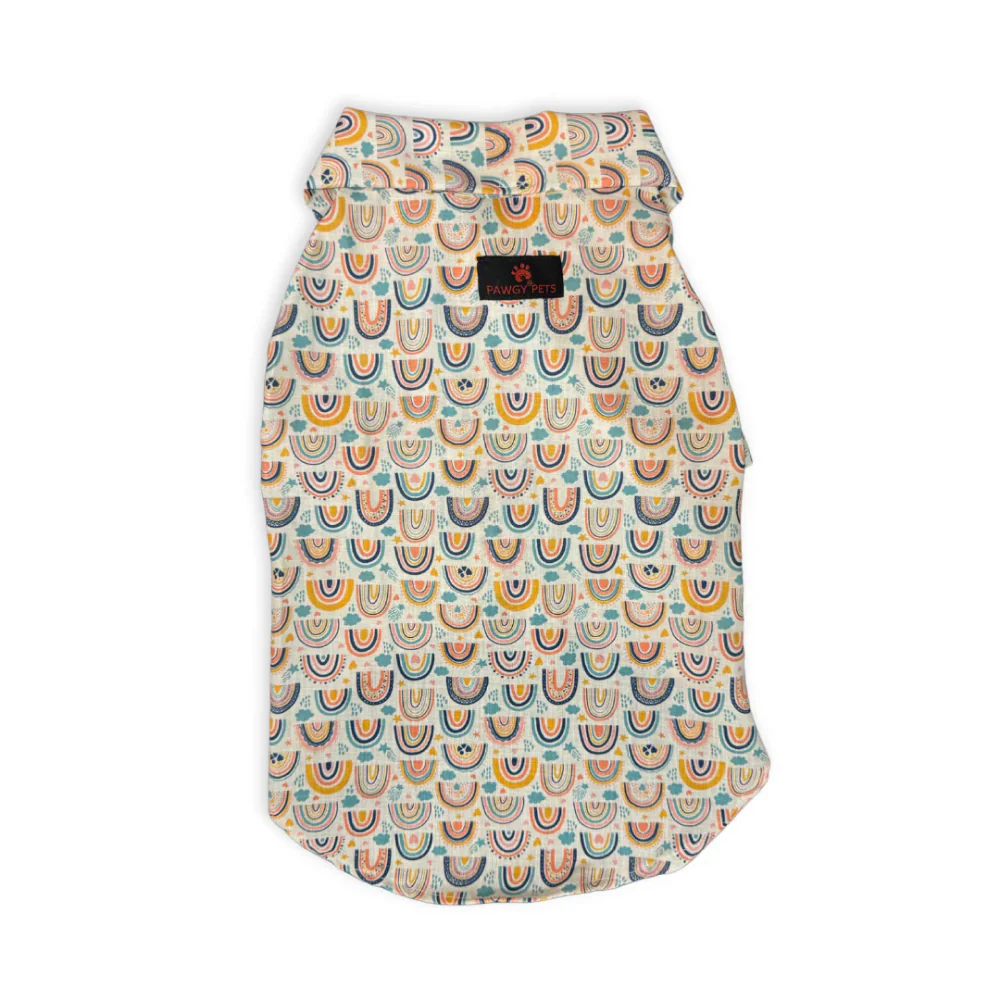 Pawgypets Rainbow Shirt for Dogs (off white) - Image 3