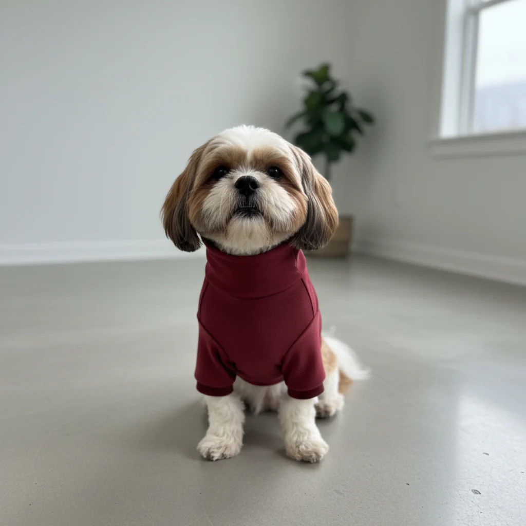 Pawgy Pets Super Soft Maroon High Neck Sweater for Dogs and Cats - Image 4