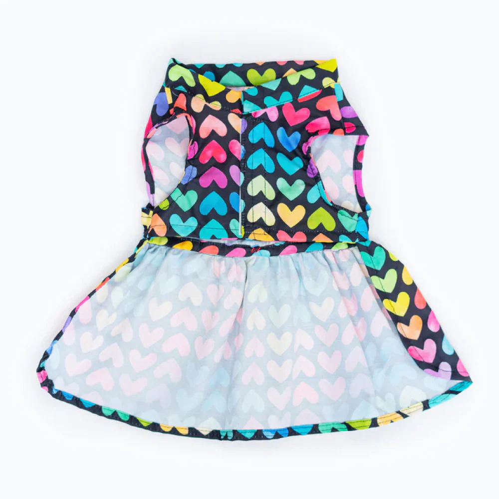 Pawgypet Multi Heart Dress for Dogs (Multi Colour) - Image 3