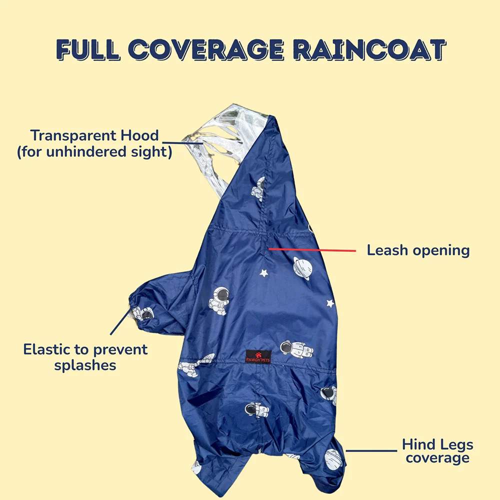 Pawgypets Astronaut Full Coverage Raincoat for Dogs and Cats - Image 3