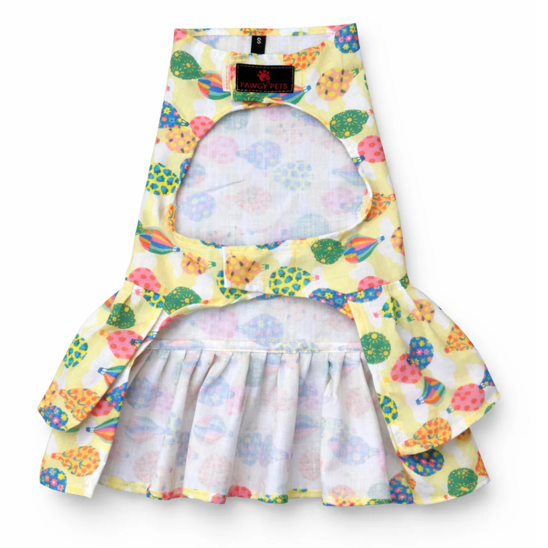 Pawgypets Balloon Casual Dress for Dogs (Lime Green) - Image 4