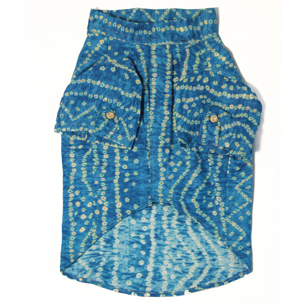 Pawgypets Bandani Kurta for Dogs (Blue) - Image 5