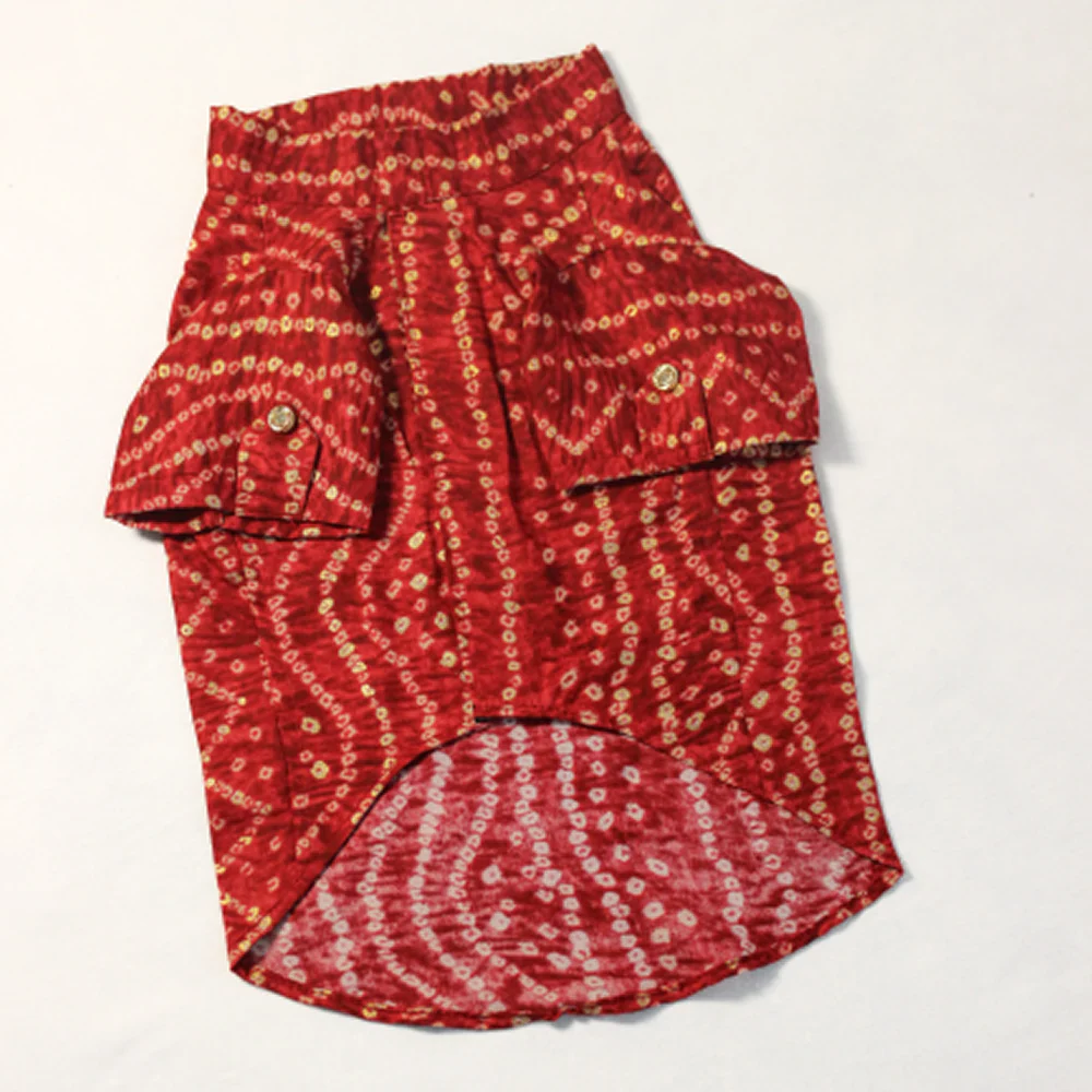 Pawgypets Bandani Kurta for Dogs (Red) - Image 3
