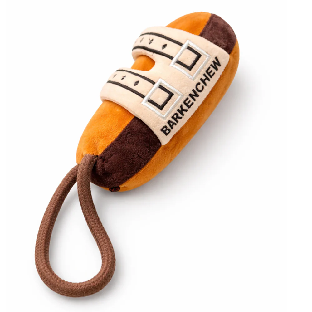 Pawgypets Barkenchew Slipper Plush with Rope Toy for Dogs - Image 2