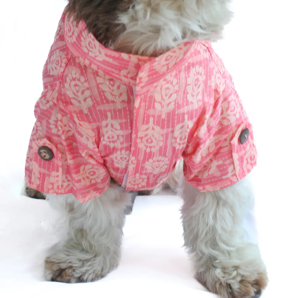 Pawgypets Block Print Kurta for Dogs (Peach) - Image 4